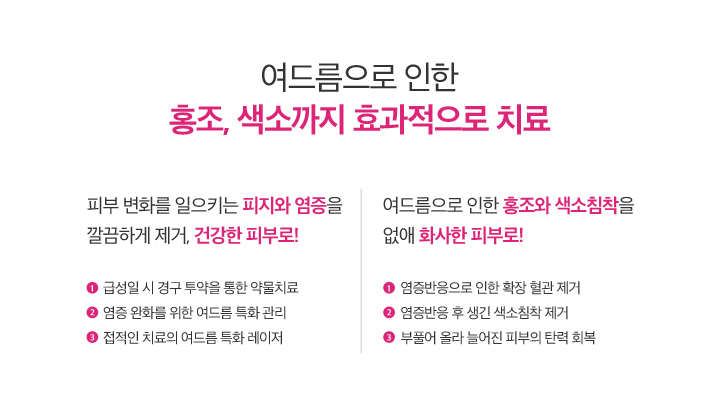 홍조, 색소까지 효과적으로 치료