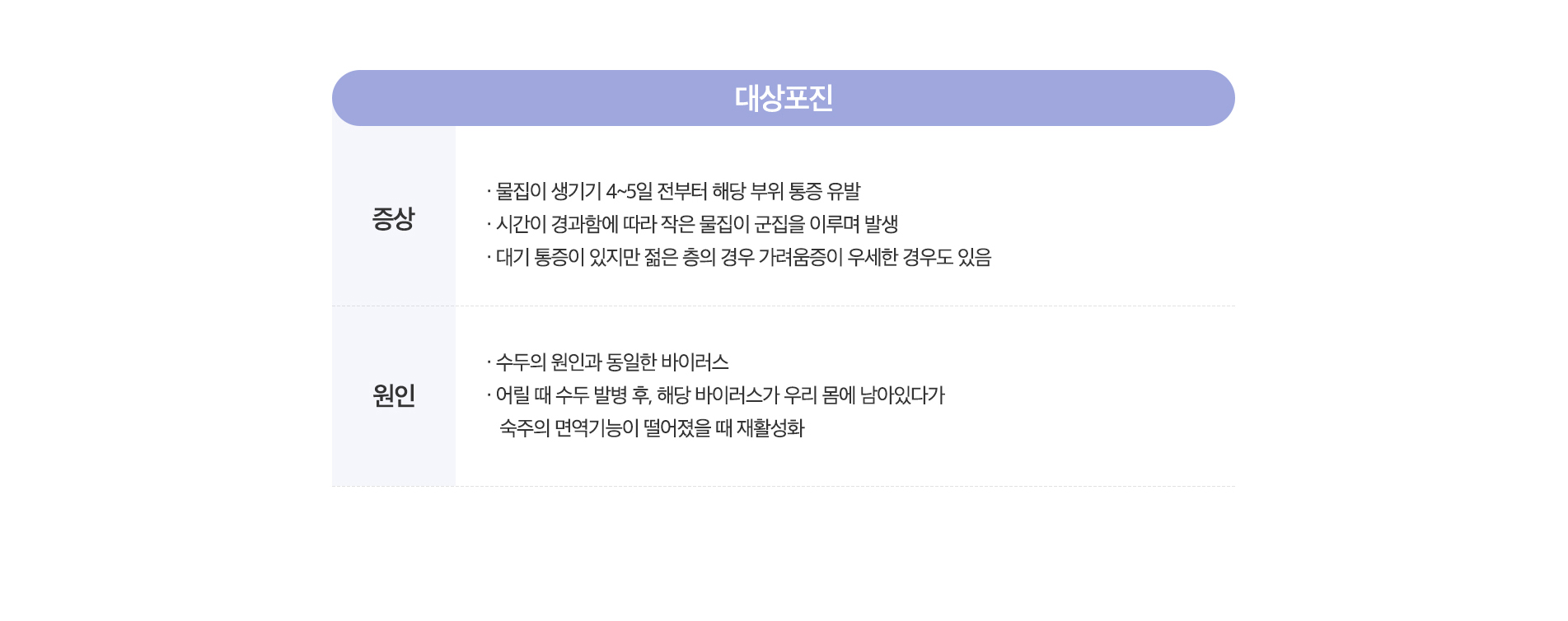 대상포진 증상/원인